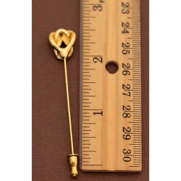 Vintage Serpent Tip Symbolic Gold Tone Stick Pin by Monet - U21 - Picture 2 of 2